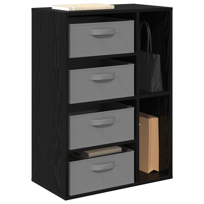 vidaXL Sideboard with Drawer Black Oak 60 x 33.5 x 84 cm