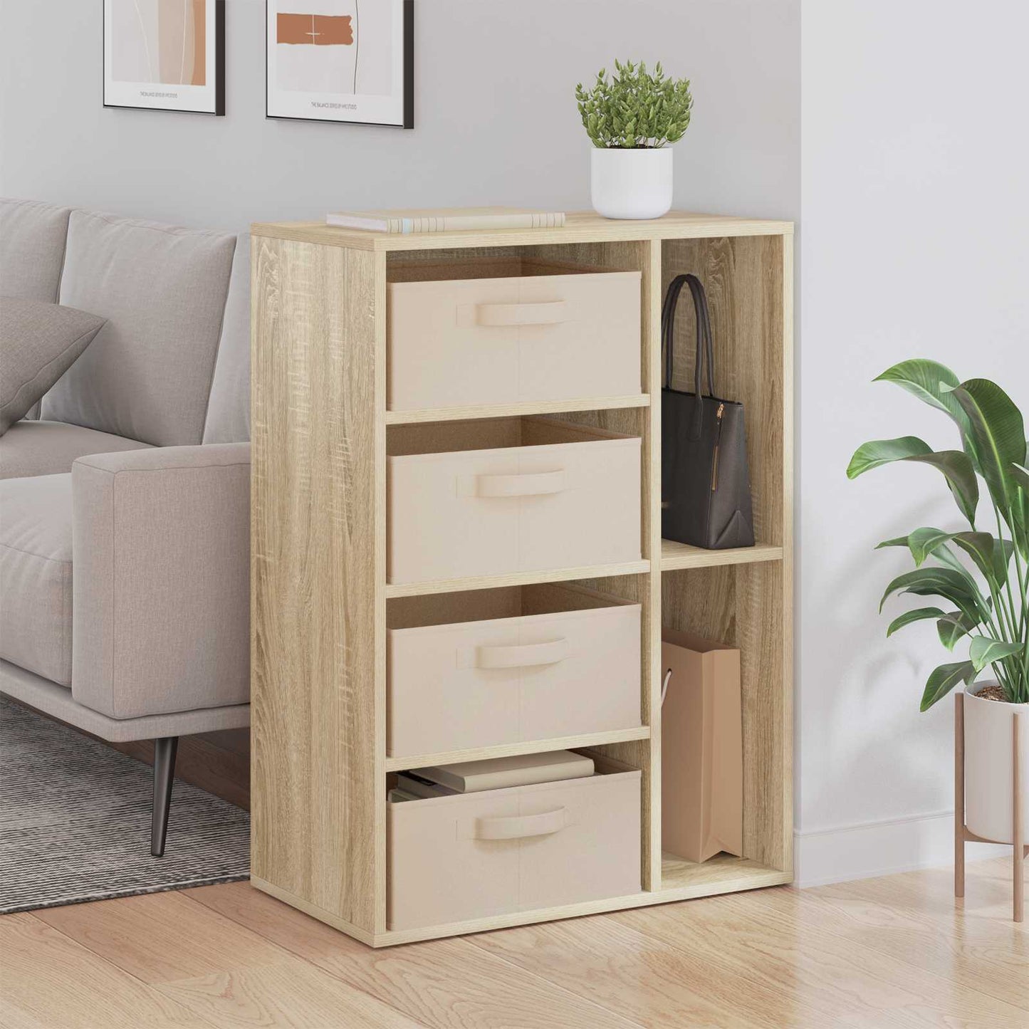 vidaXL Sideboard with Drawer Sonoma Oak 60 x 33.5 x 84 cm
