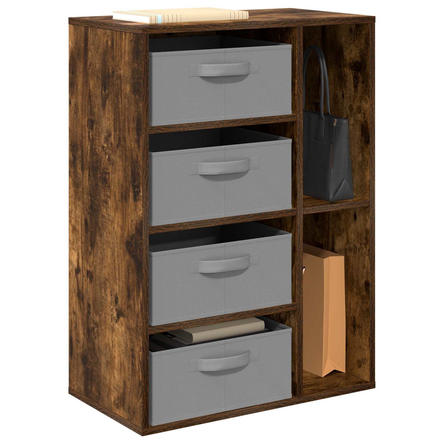 vidaXL Sideboard Smoked Oak 60 x 33.5 x 84 cm