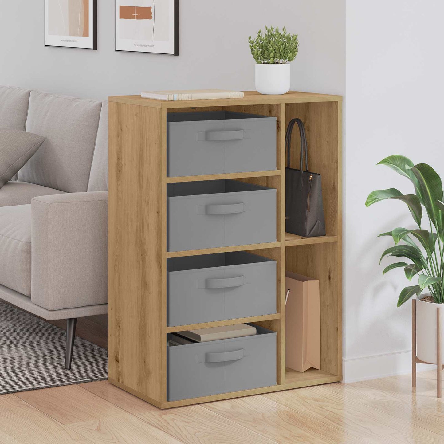 vidaXL Sideboard Artisan Oak 60 x 33.5 x 84 cm