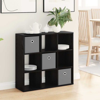 vidaXL Sideboard with Drawer Black Oak 73.5 x 24 x 69.5 cm