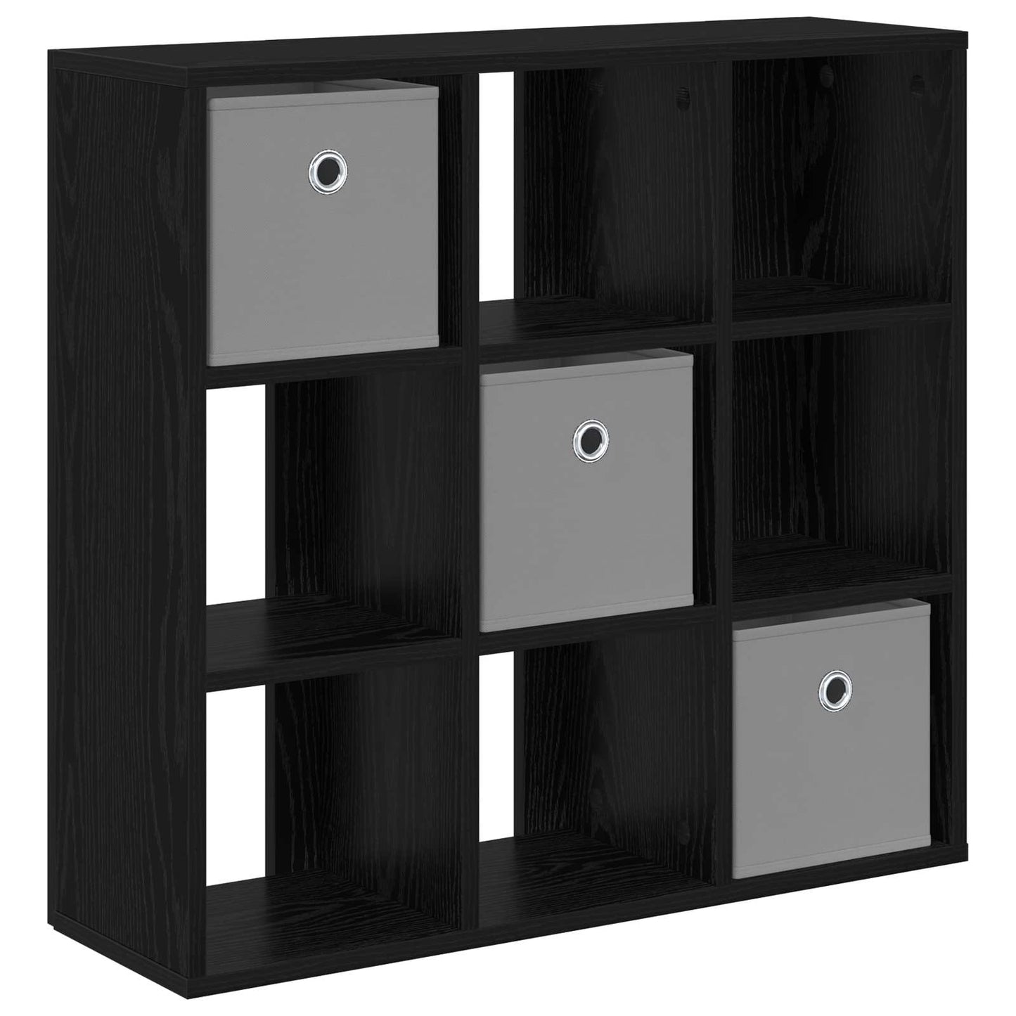 vidaXL Sideboard with Drawer Black Oak 73.5 x 24 x 69.5 cm