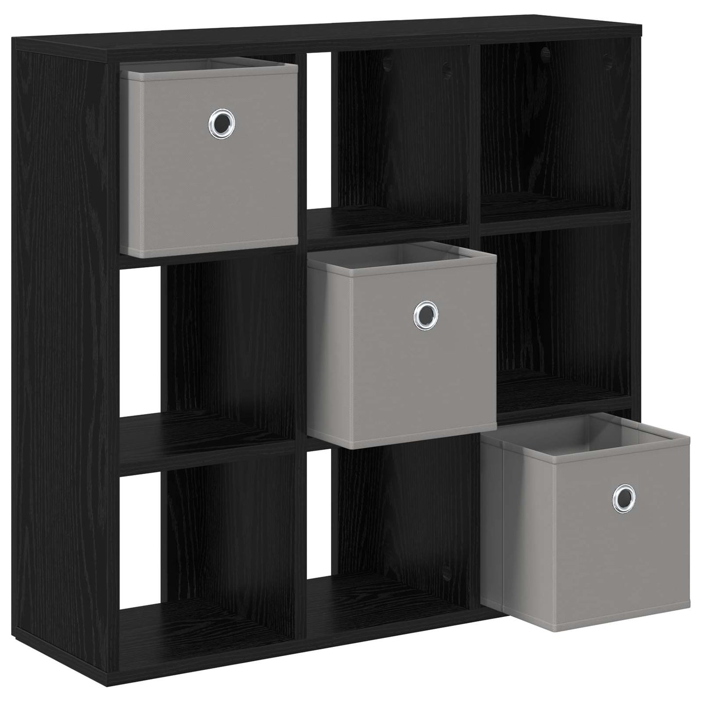 vidaXL Sideboard with Drawer Black Oak 73.5 x 24 x 69.5 cm