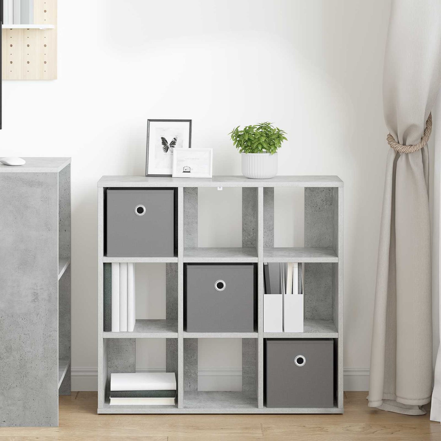 vidaXL Sideboard with Drawer Concrete Grey 73.5 x 24 x 69.5 cm