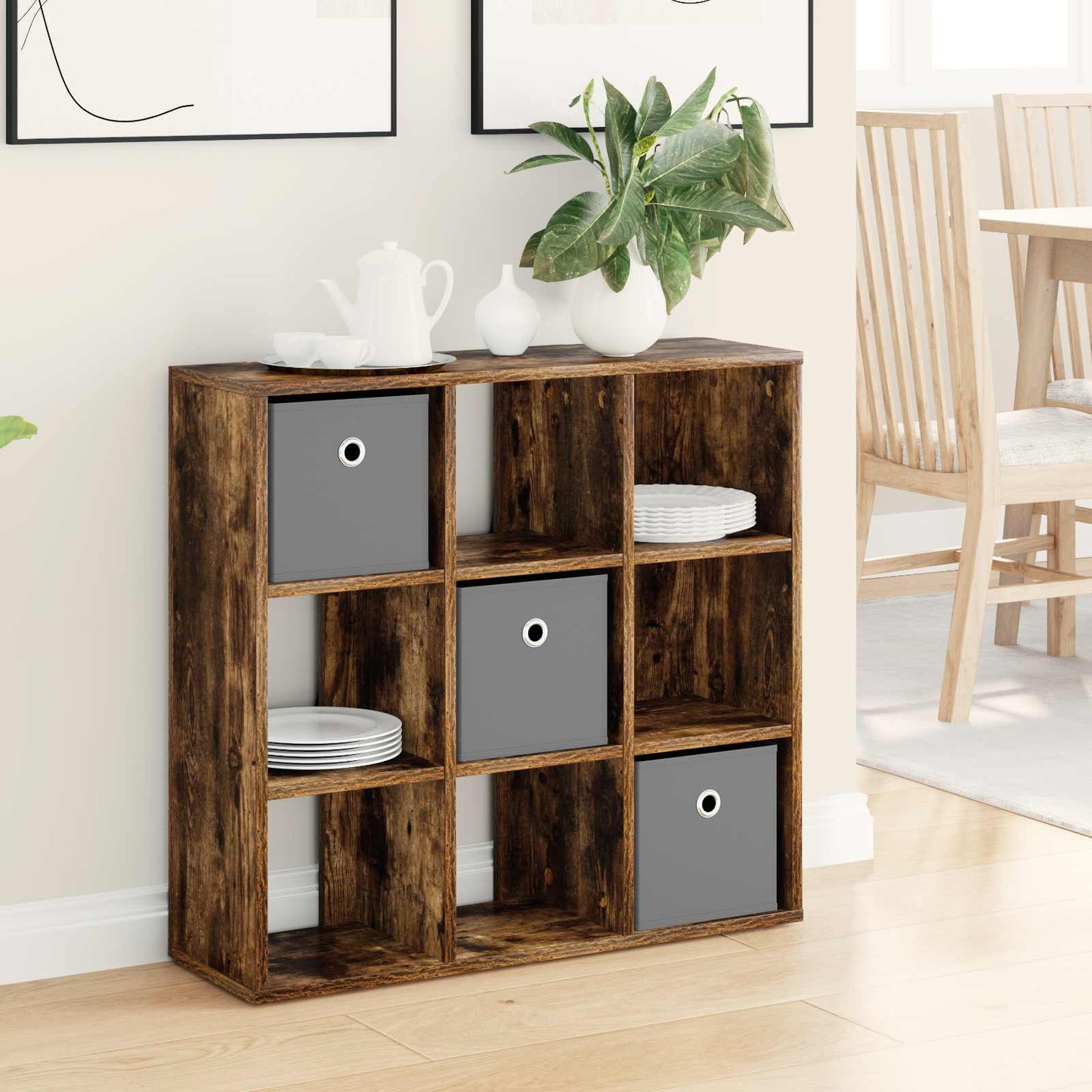 vidaXL Sideboard with Drawer Smoked Oak 73.5 x 24 x 69.5 cm