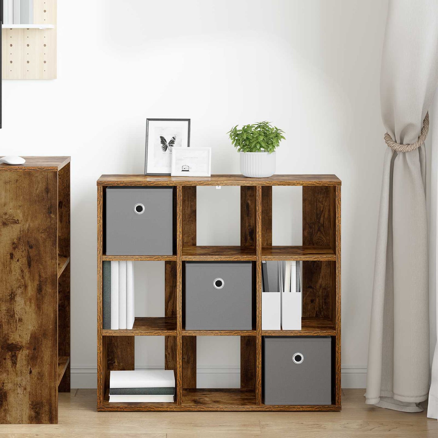 vidaXL Sideboard with Drawer Smoked Oak 73.5 x 24 x 69.5 cm