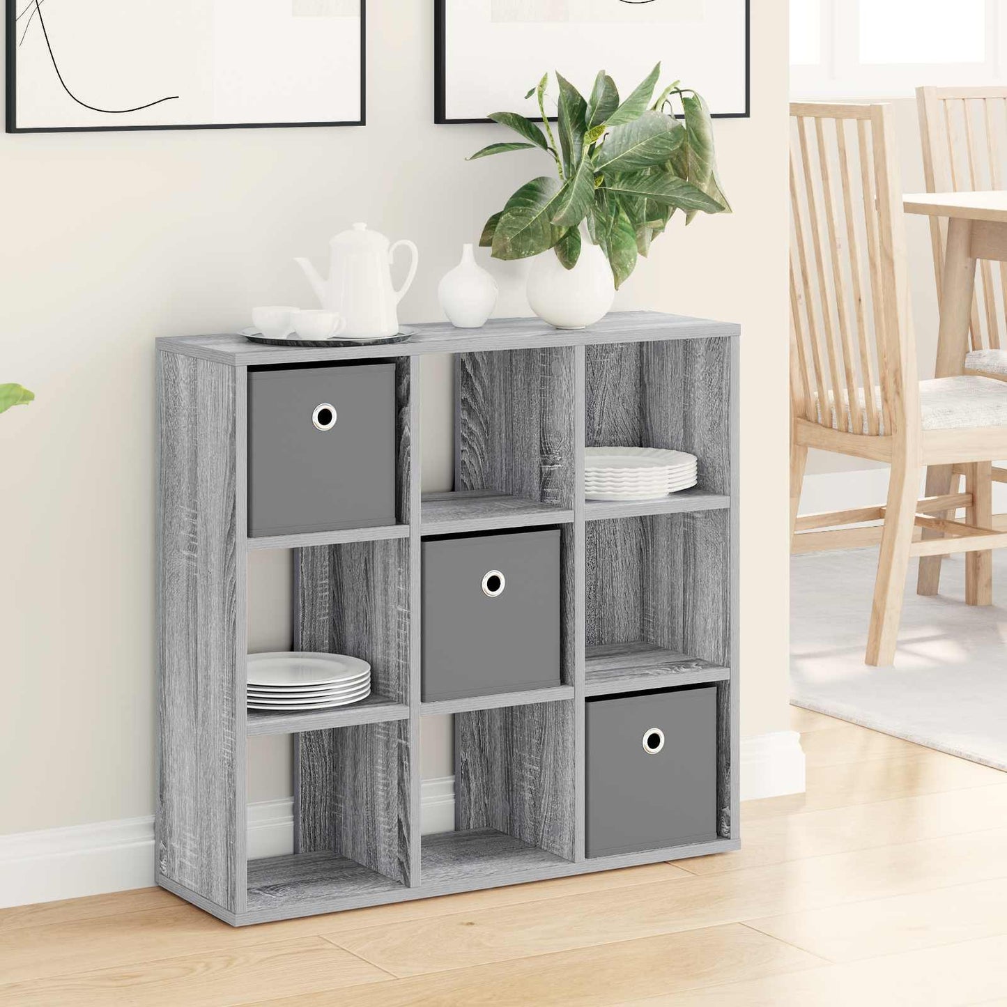 vidaXL Sideboard with Drawer Grey Sonoma 73.5 x 24 x 69.5 cm