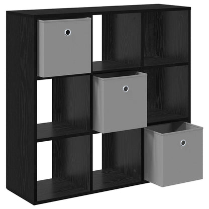 vidaXL Sideboard with Drawer Black Oak 88.5 x 29 x 84.5 cm