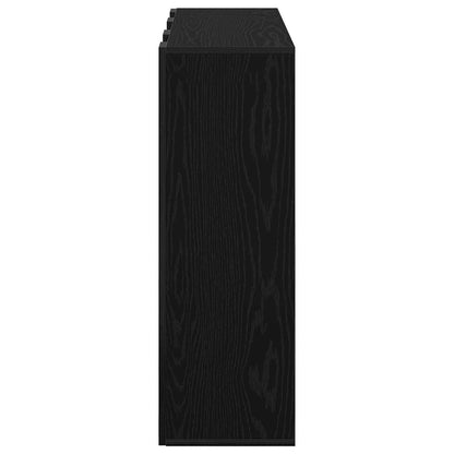 vidaXL Sideboard with Drawer Black Oak 88.5 x 29 x 84.5 cm