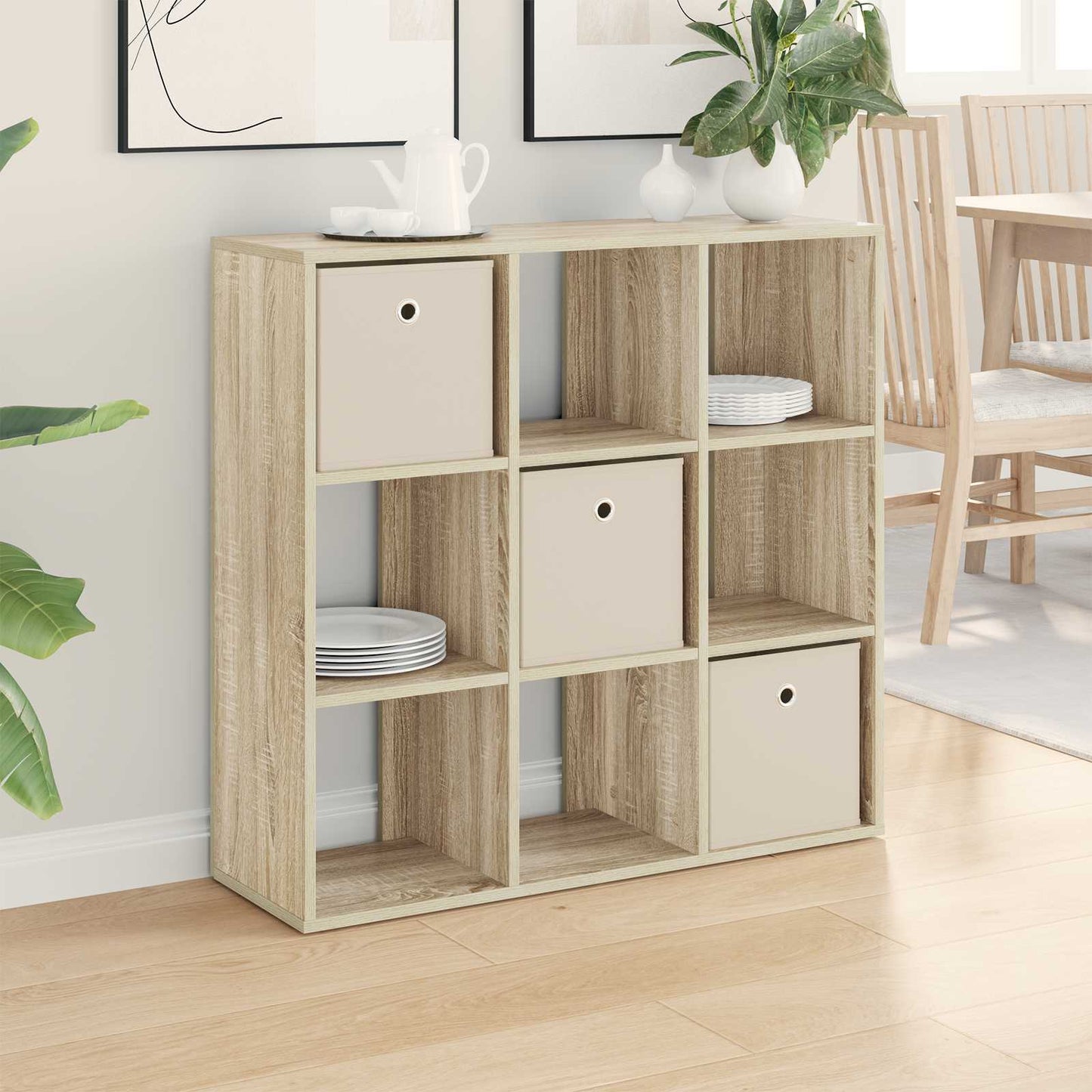 vidaXL Sideboard with Drawer Sonoma Oak 88.5 x 29 x 84.5 cm