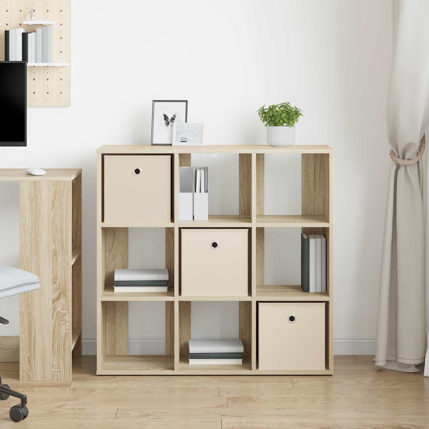 vidaXL Sideboard with Drawer Sonoma Oak 88.5 x 29 x 84.5 cm