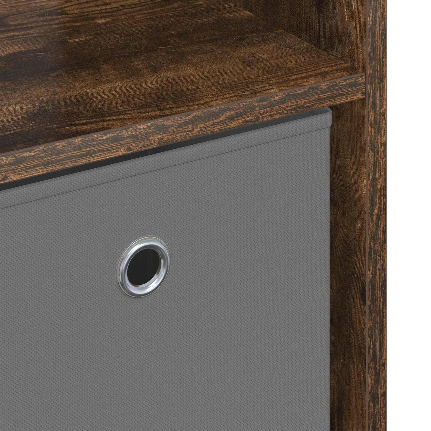 vidaXL Sideboard with Drawer Smoked Oak 88.5 x 29 x 84.5 cm