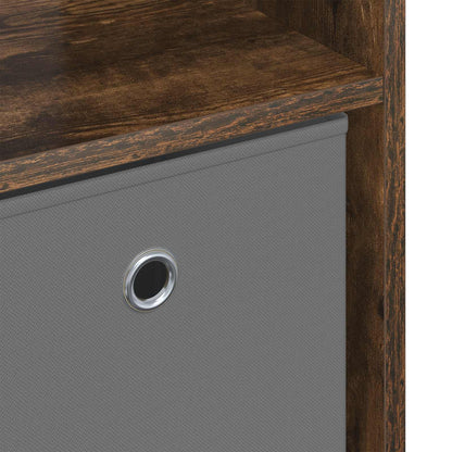 vidaXL Sideboard with Drawer Smoked Oak 88.5 x 29 x 84.5 cm