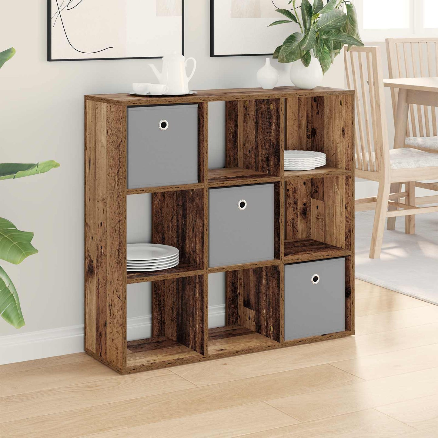 vidaXL Sideboard with Drawer Old Wood 88.5 x 29 x 84.5 cm
