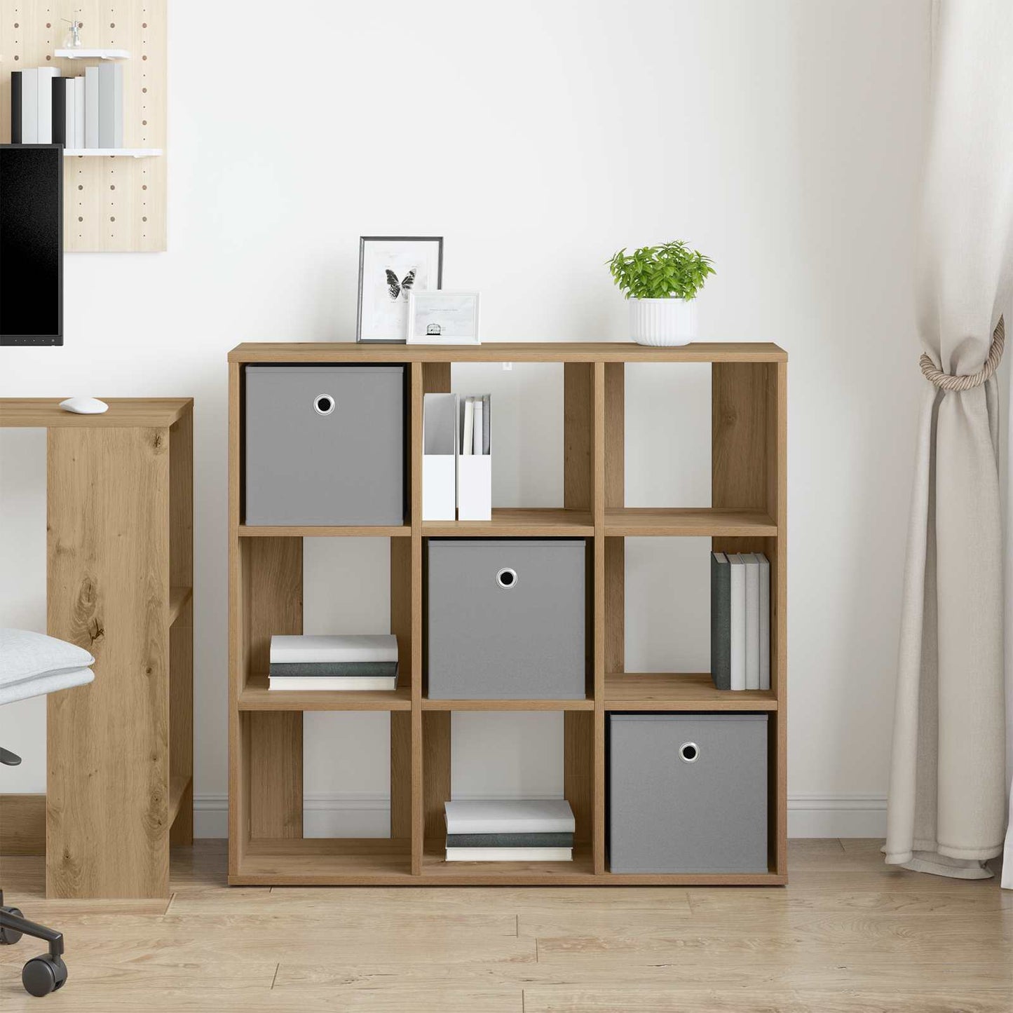 vidaXL Sideboard with Drawer Artisan Oak 88.5 x 29 x 84.5 cm