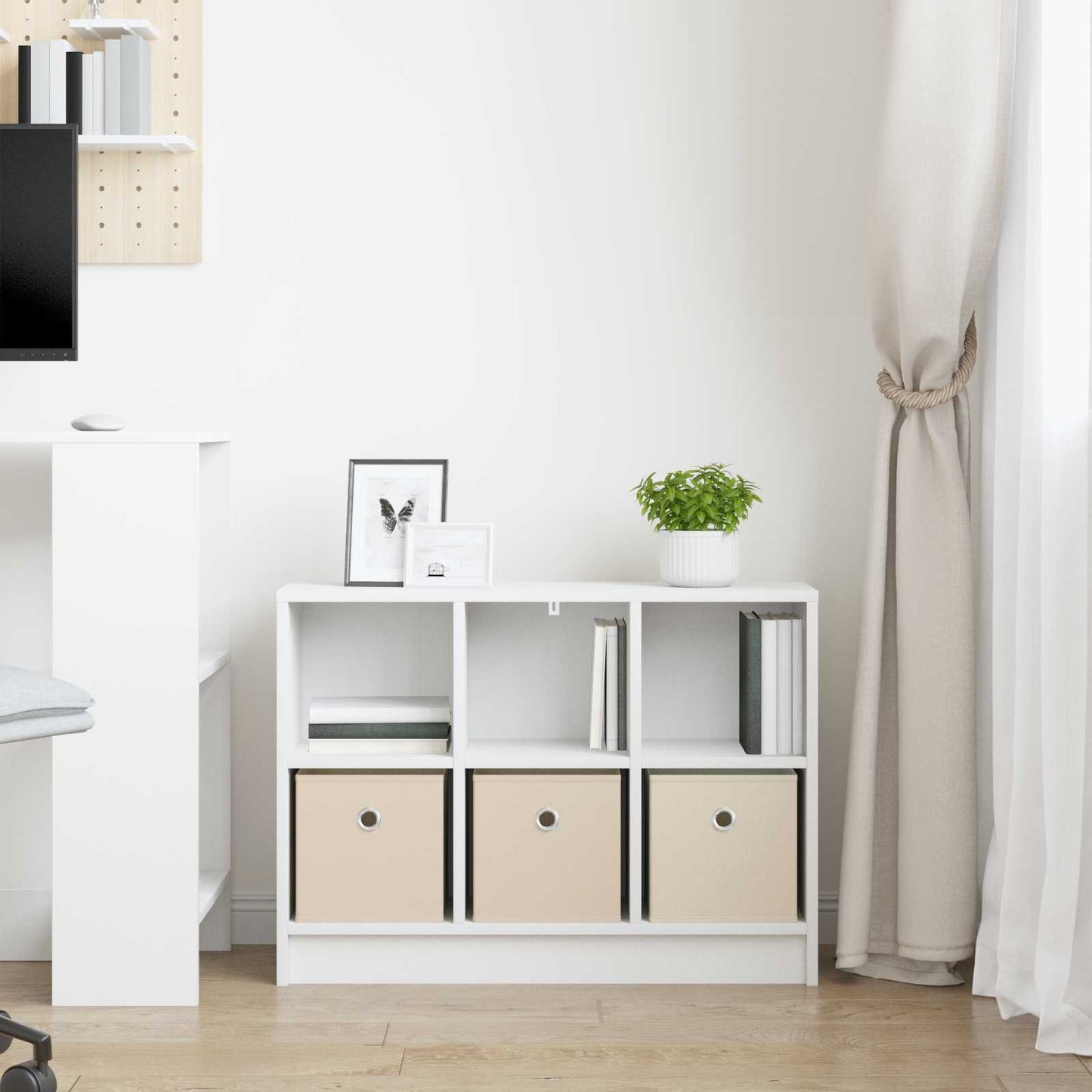 vidaXL Sideboard with Drawer White 73.5 x 22.5 x 53.5 cm