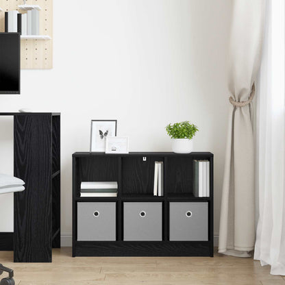 vidaXL Sideboard with Drawer Black Oak 73.5 x 22.5 x 53.5 cm