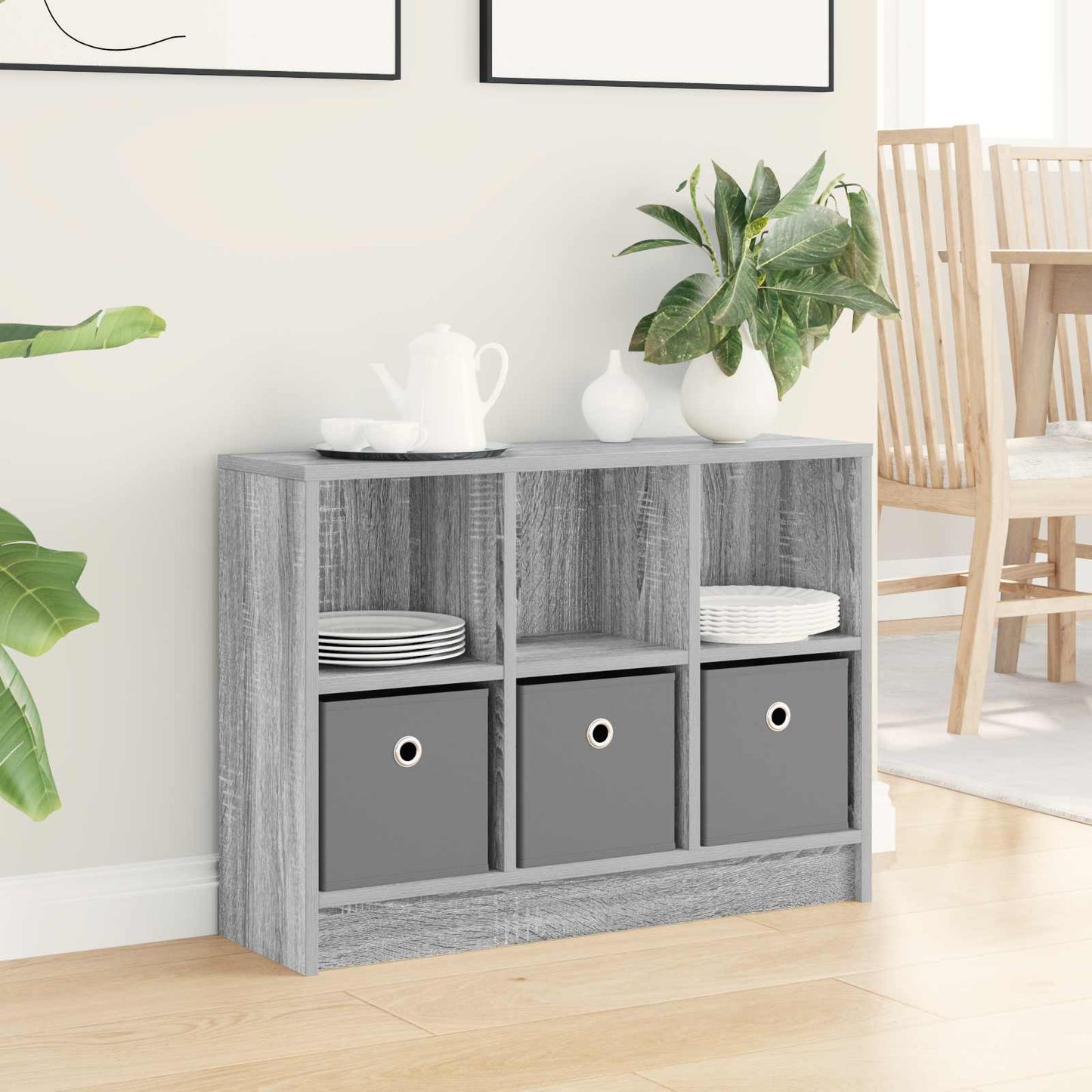 vidaXL Sideboard with Drawer Grey Sonoma 73.5 x 22.5 x 53.5 cm
