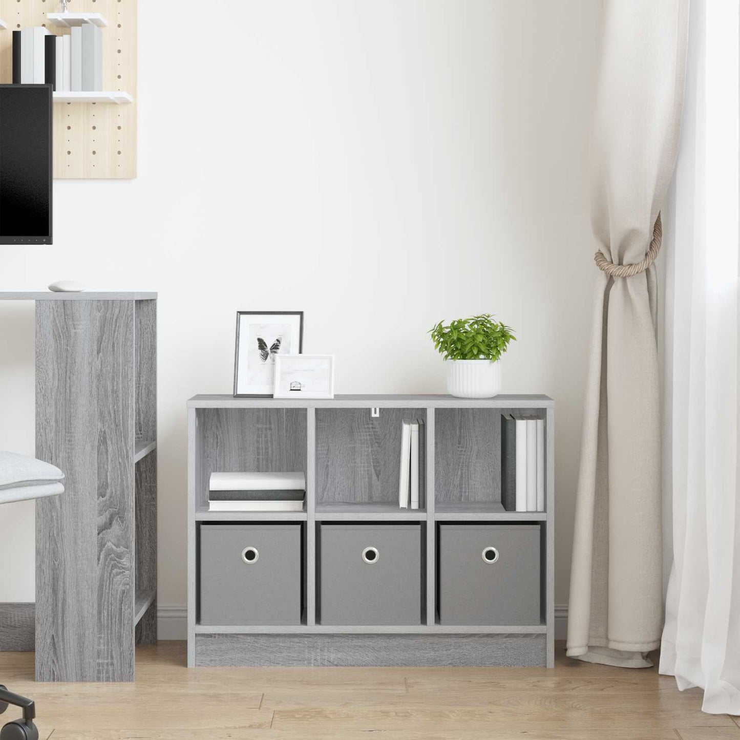 vidaXL Sideboard with Drawer Grey Sonoma 73.5 x 22.5 x 53.5 cm