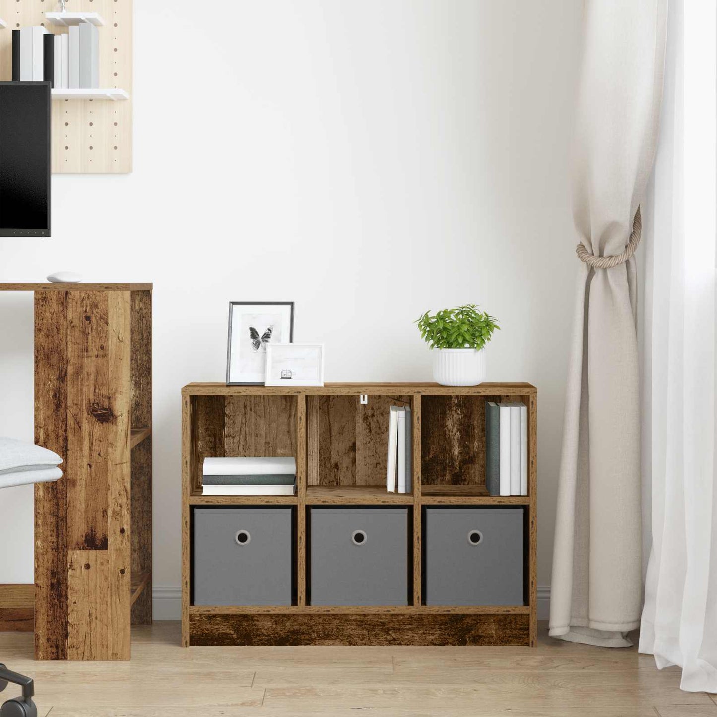 vidaXL Sideboard with Drawer Old Wood 73.5 x 22.5 x 53.5 cm