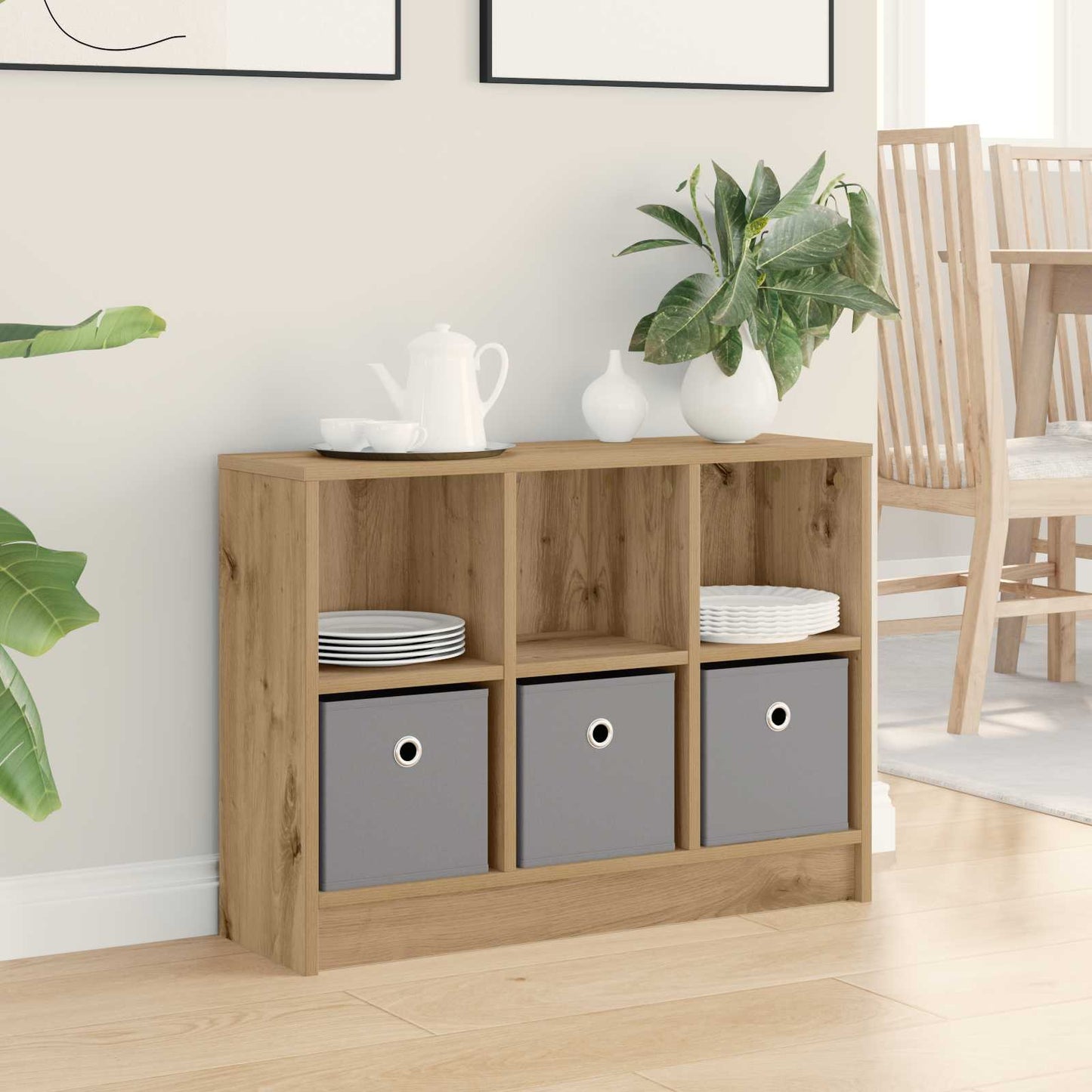 vidaXL Sideboard with Drawer Artisan Oak 73.5 x 22.5 x 53.5 cm
