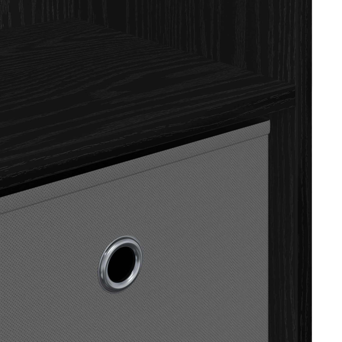 vidaXL Sideboard with Drawer Black Oak 88.5 x 27.5 x 63.5 cm