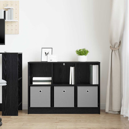 vidaXL Sideboard with Drawer Black Oak 88.5 x 27.5 x 63.5 cm