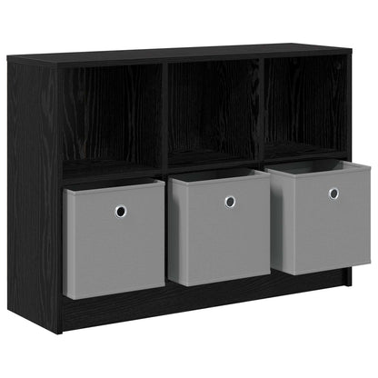 vidaXL Sideboard with Drawer Black Oak 88.5 x 27.5 x 63.5 cm