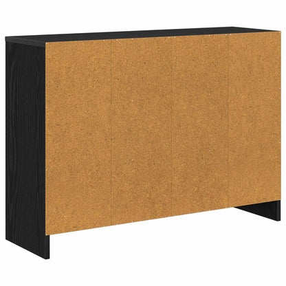 vidaXL Sideboard with Drawer Black Oak 88.5 x 27.5 x 63.5 cm