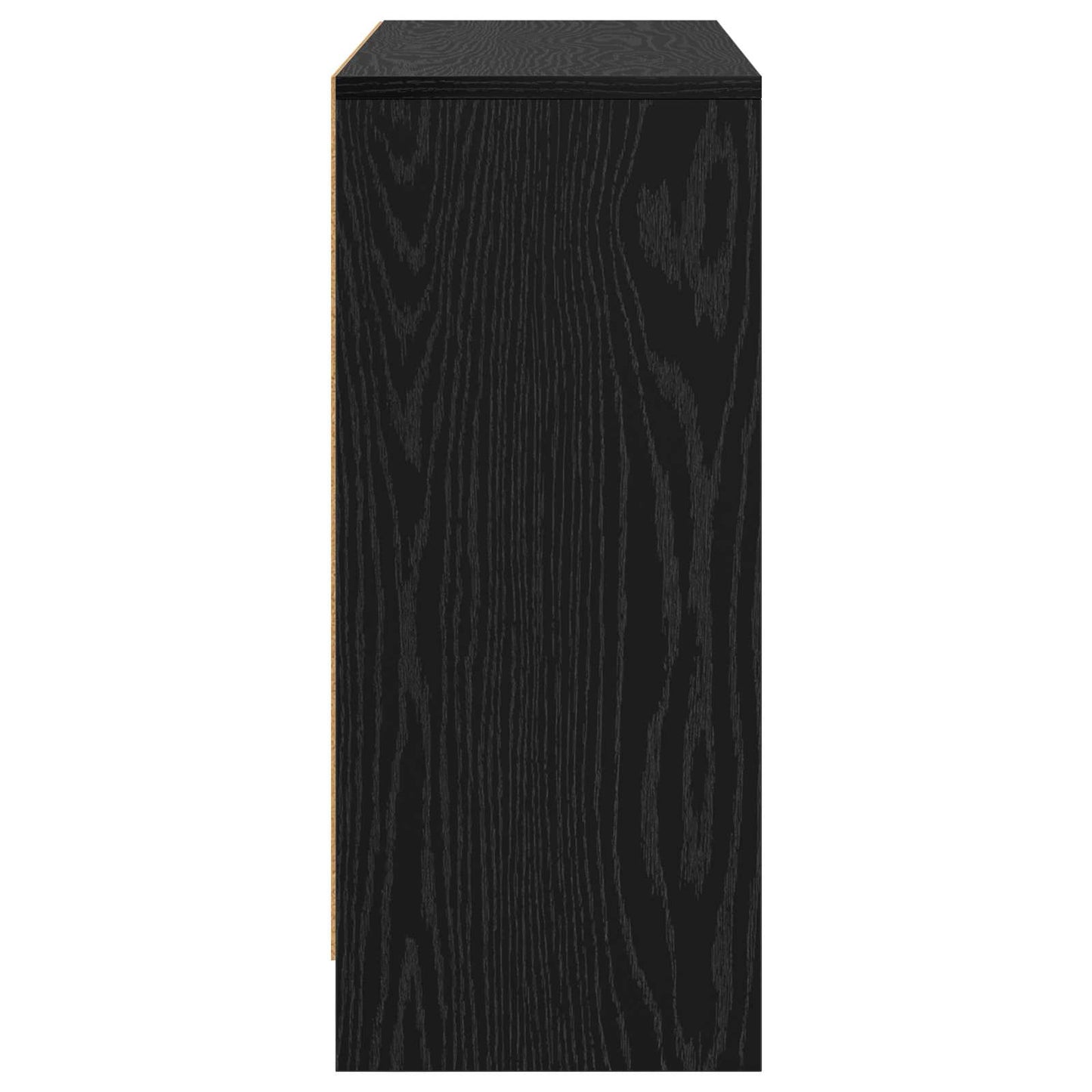 vidaXL Sideboard with Drawer Black Oak 88.5 x 27.5 x 63.5 cm