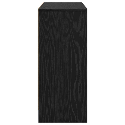 vidaXL Sideboard with Drawer Black Oak 88.5 x 27.5 x 63.5 cm