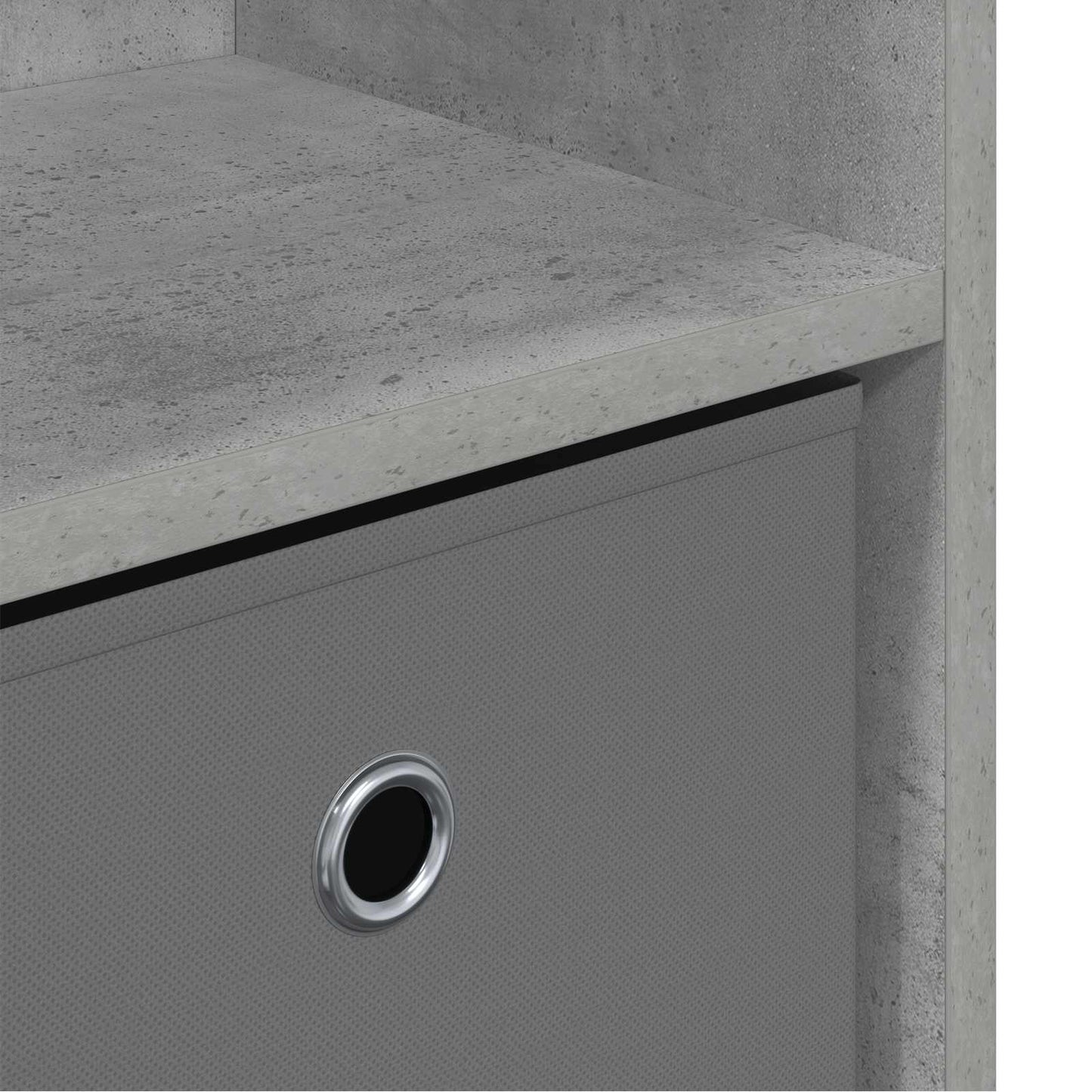 vidaXL Sideboard with Drawer Concrete Grey 88.5 x 27.5 x 63.5 cm