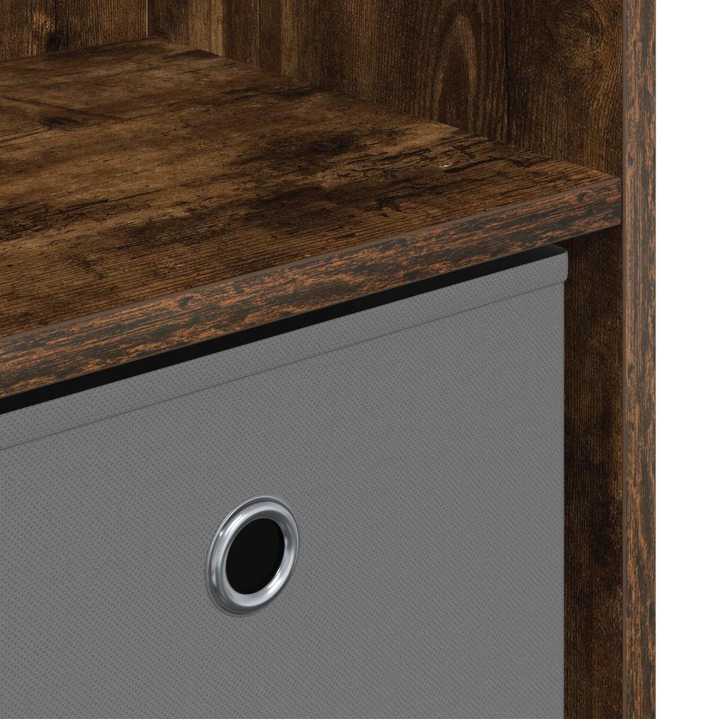 vidaXL Sideboard with Drawer Smoked Oak 88.5 x 27.5 x 63.5 cm