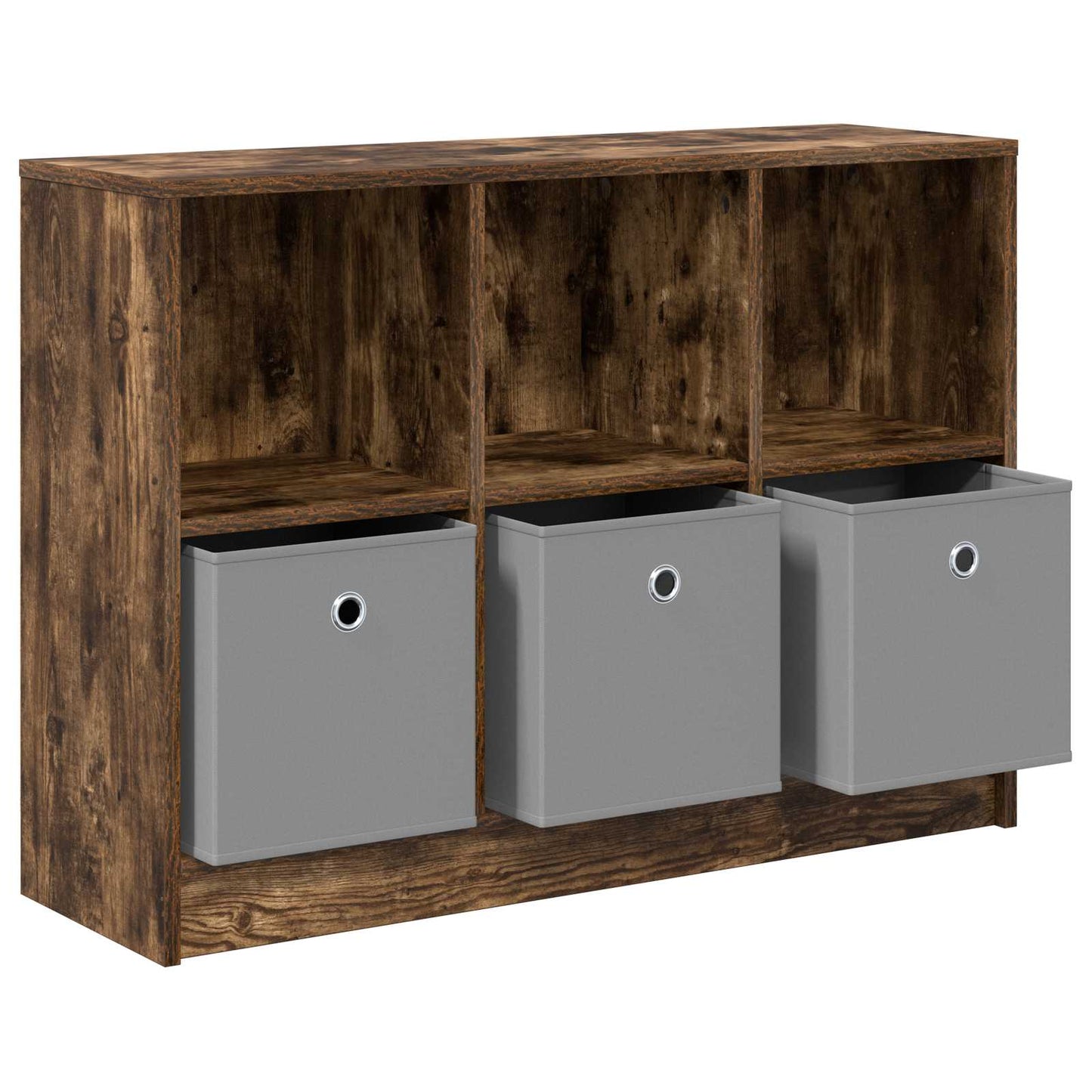 vidaXL Sideboard with Drawer Smoked Oak 88.5 x 27.5 x 63.5 cm