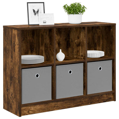 vidaXL Sideboard with Drawer Smoked Oak 88.5 x 27.5 x 63.5 cm