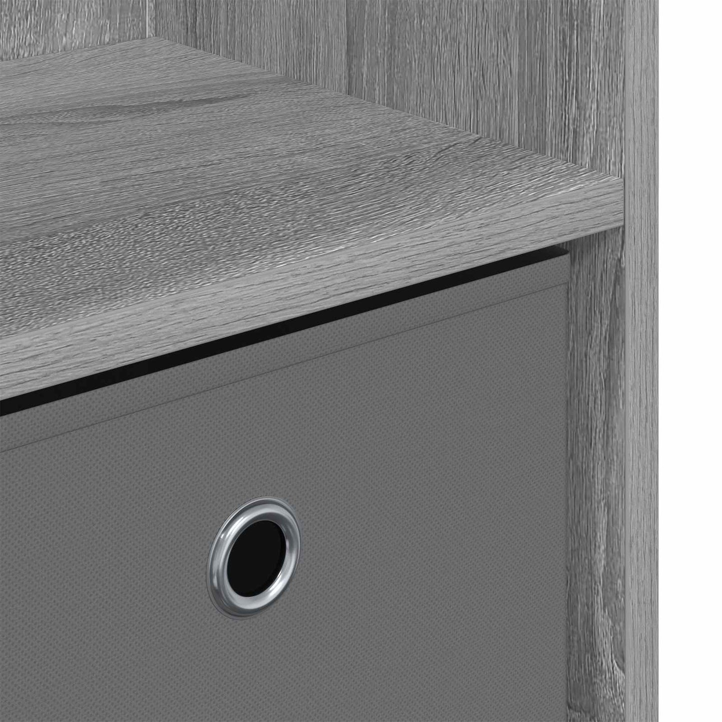 vidaXL Sideboard with Drawer Grey Sonoma 88.5 x 27.5 x 63.5 cm