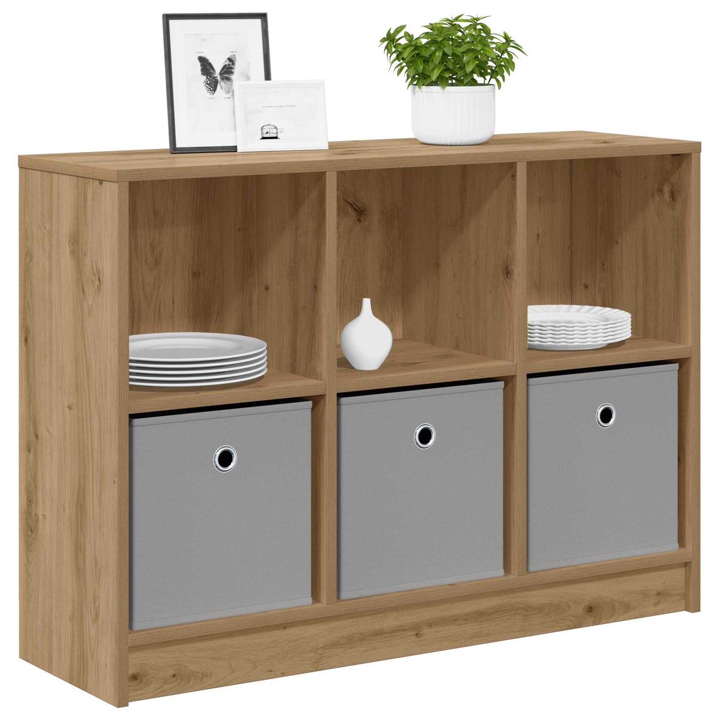 vidaXL Sideboard with Drawer Artisan Oak 88.5 x 27.5 x 63.5 cm