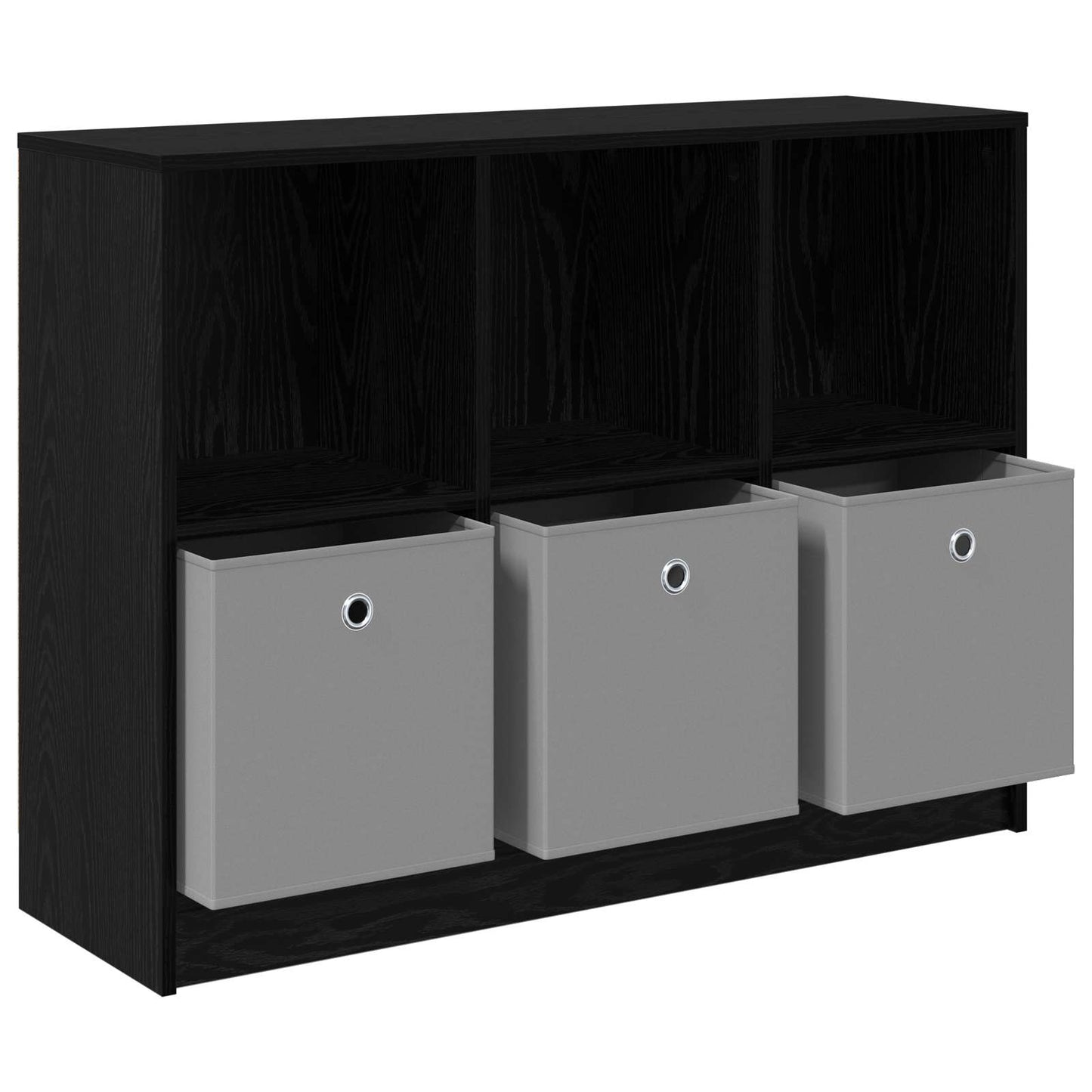 vidaXL Sideboard with Drawer Black Oak 102 x 32 x 73.5 cm