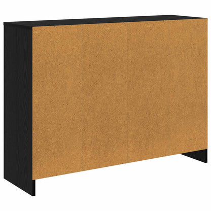 vidaXL Sideboard with Drawer Black Oak 102 x 32 x 73.5 cm