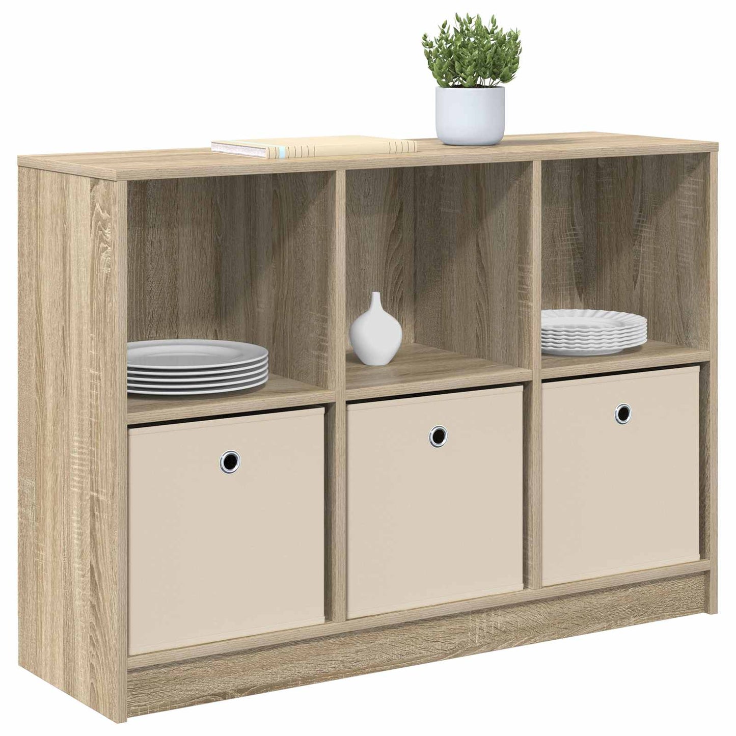 vidaXL Sideboard with Drawer Sonoma Oak 102 x 32 x 73.5 cm