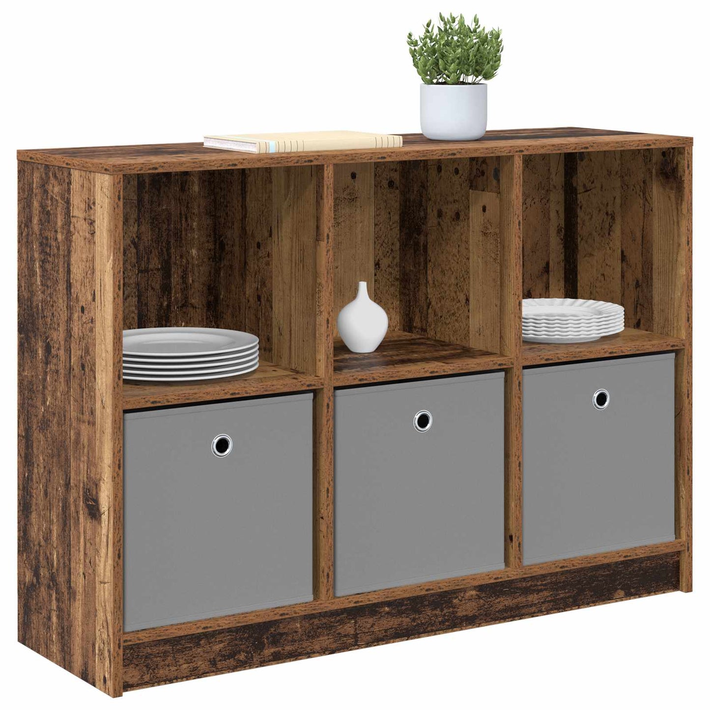 vidaXL Sideboard with Drawer Old Wood 102 x 32 x 73.5 cm