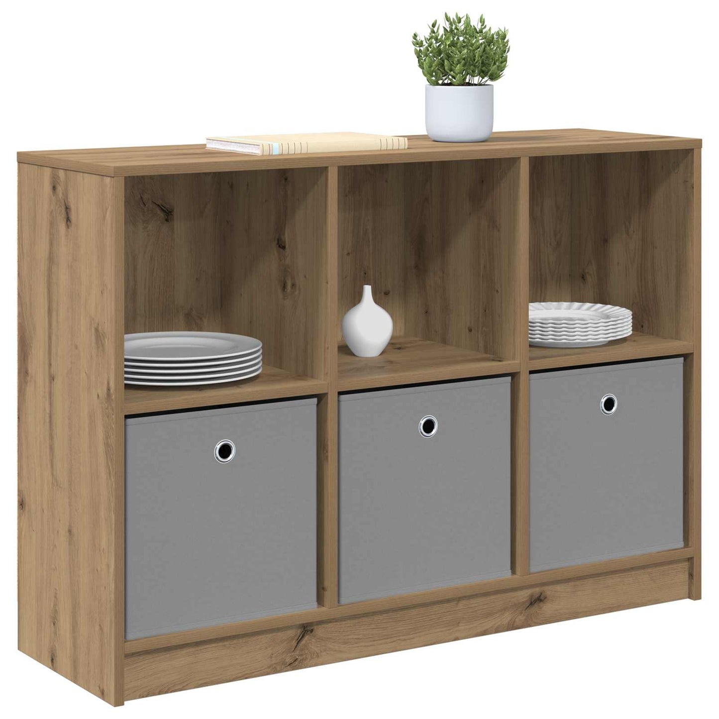 vidaXL Sideboard with Drawer Artisan Oak 102 x 32 x 73.5 cm