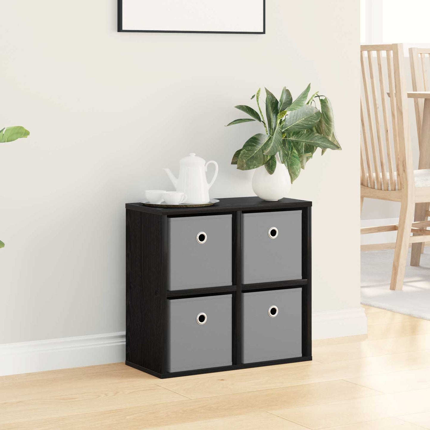 vidaXL Sideboard with Drawer Black Oak 49.5 x 22 x 47 cm