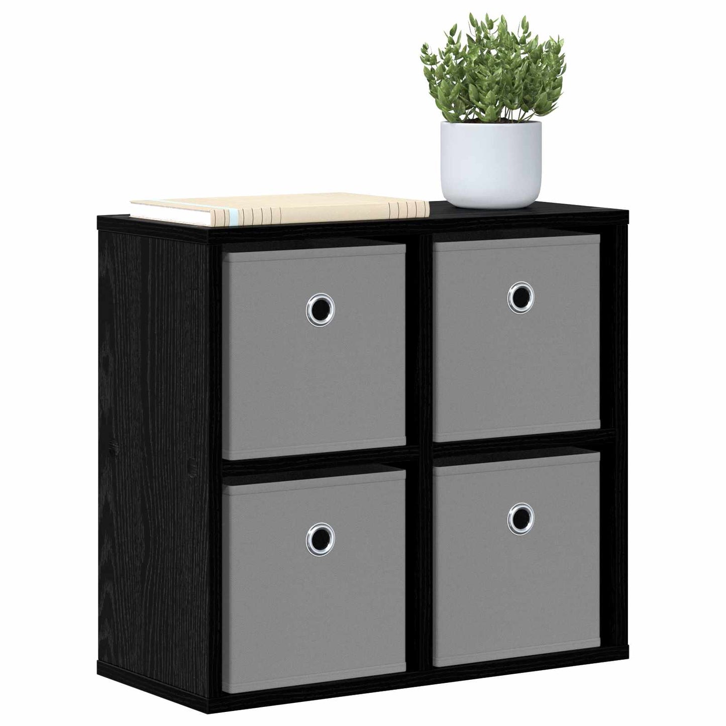 vidaXL Sideboard with Drawer Black Oak 49.5 x 22 x 47 cm
