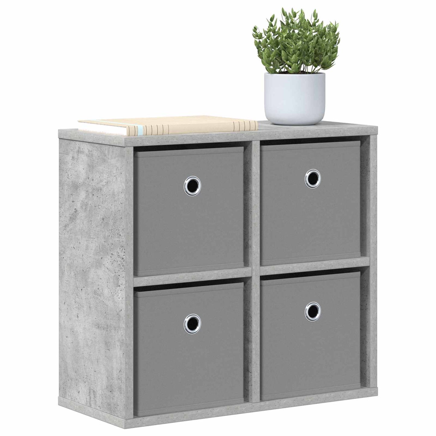 vidaXL Sideboard with Drawer Concrete Grey 49.5 x 22 x 47 cm