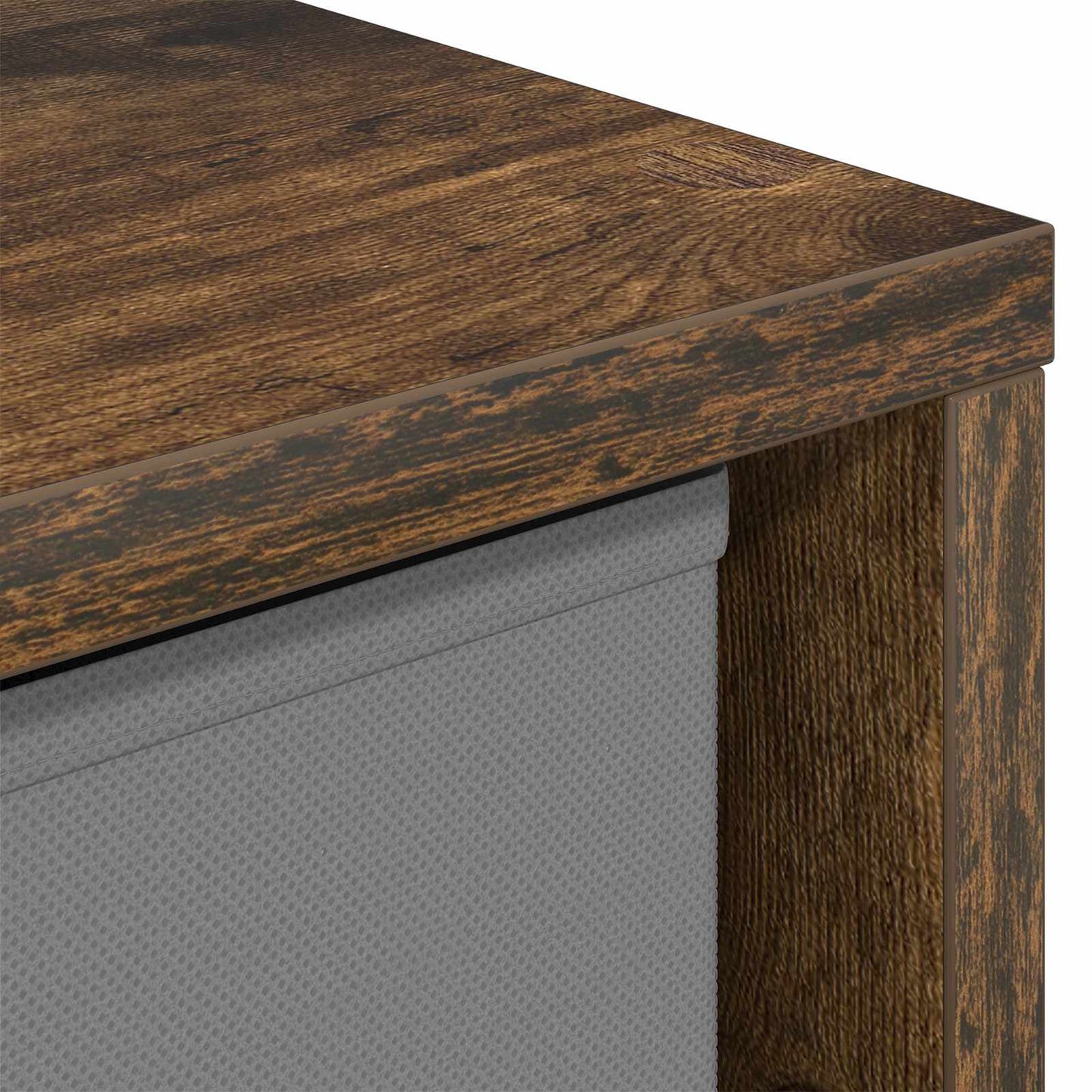 vidaXL Sideboard with Drawer Smoked Oak 49.5 x 22 x 47 cm