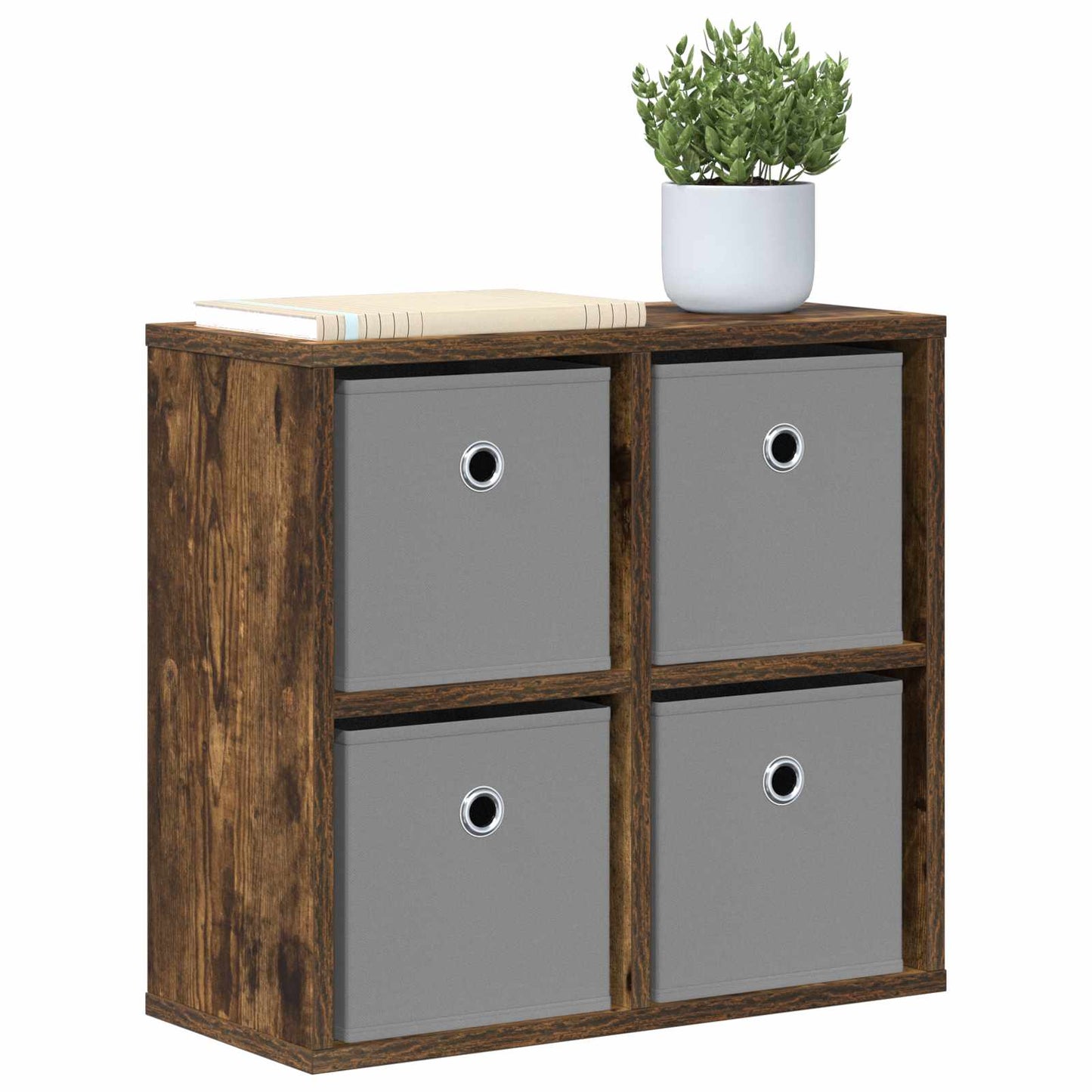vidaXL Sideboard with Drawer Smoked Oak 49.5 x 22 x 47 cm