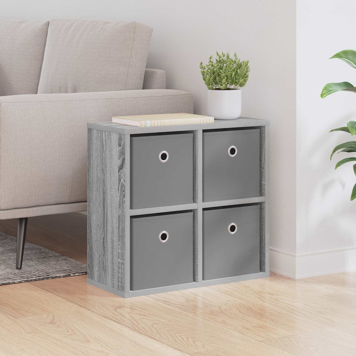 vidaXL Sideboard with Drawer Grey Sonoma 49.5 x 22 x 47 cm