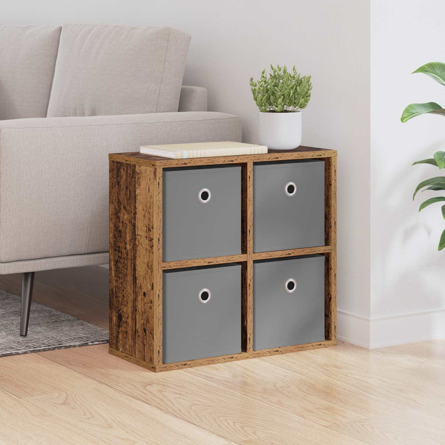 vidaXL Sideboard with Drawer Old Wood 49.5 x 22 x 47 cm