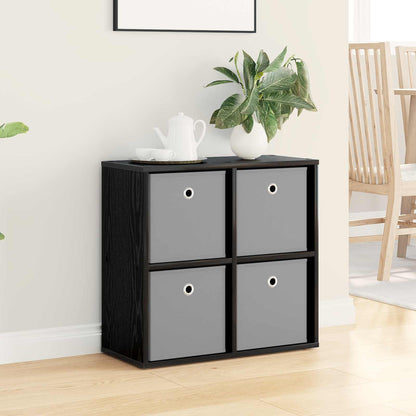 vidaXL Sideboard with Drawer Black Oak 59.5 x 27 x 57 cm